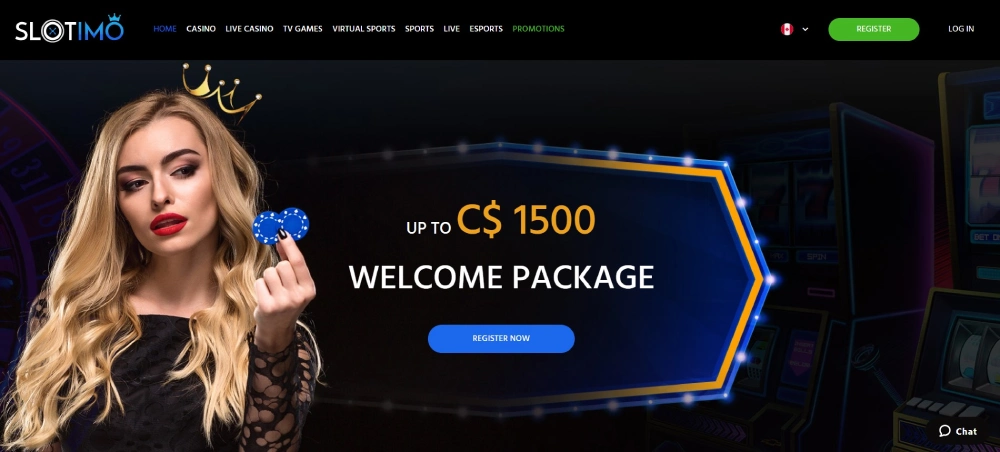 Slotimo Online Casino Main Page